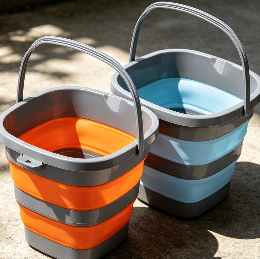 2-Piece 2.6Gal Foldable Plastic Tub