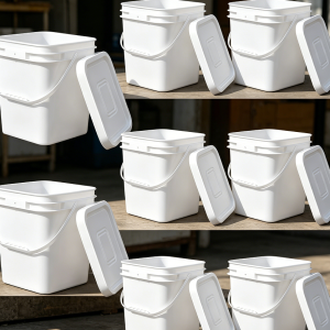 8-Pack 3.5Gal Square Buckets with Lids