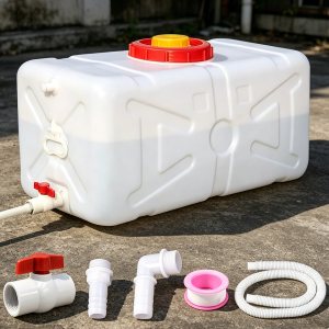 20Gal Portable Water Tank with Spigot Hose