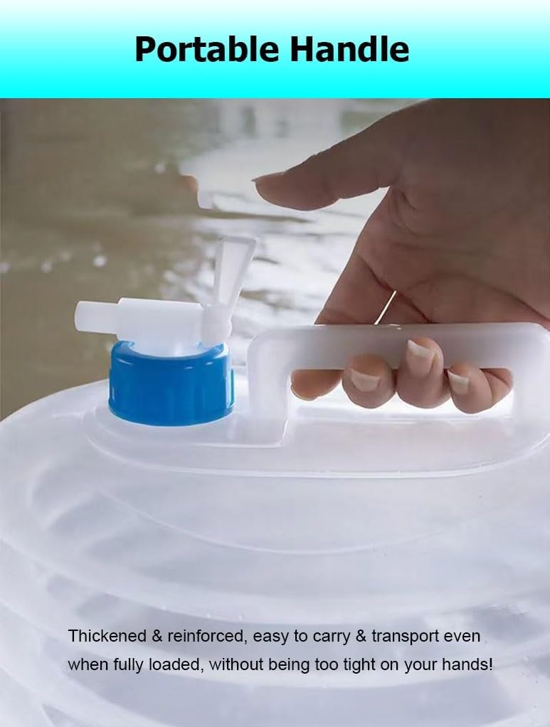 4-Pack 1.3Gal Foldable Camping Water Buckets - Image 2