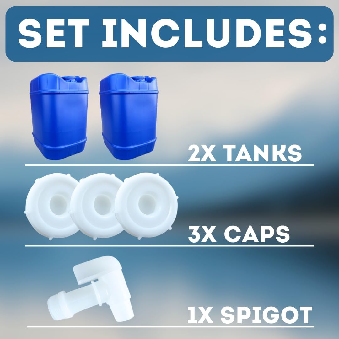 Two 5Gal Stackable Water Tanks with Spigot - Image 2