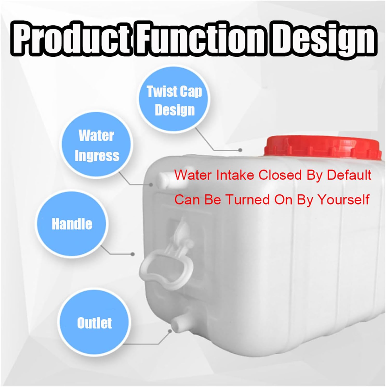 21Gal Plastic Water Tank with Tap - Image 2