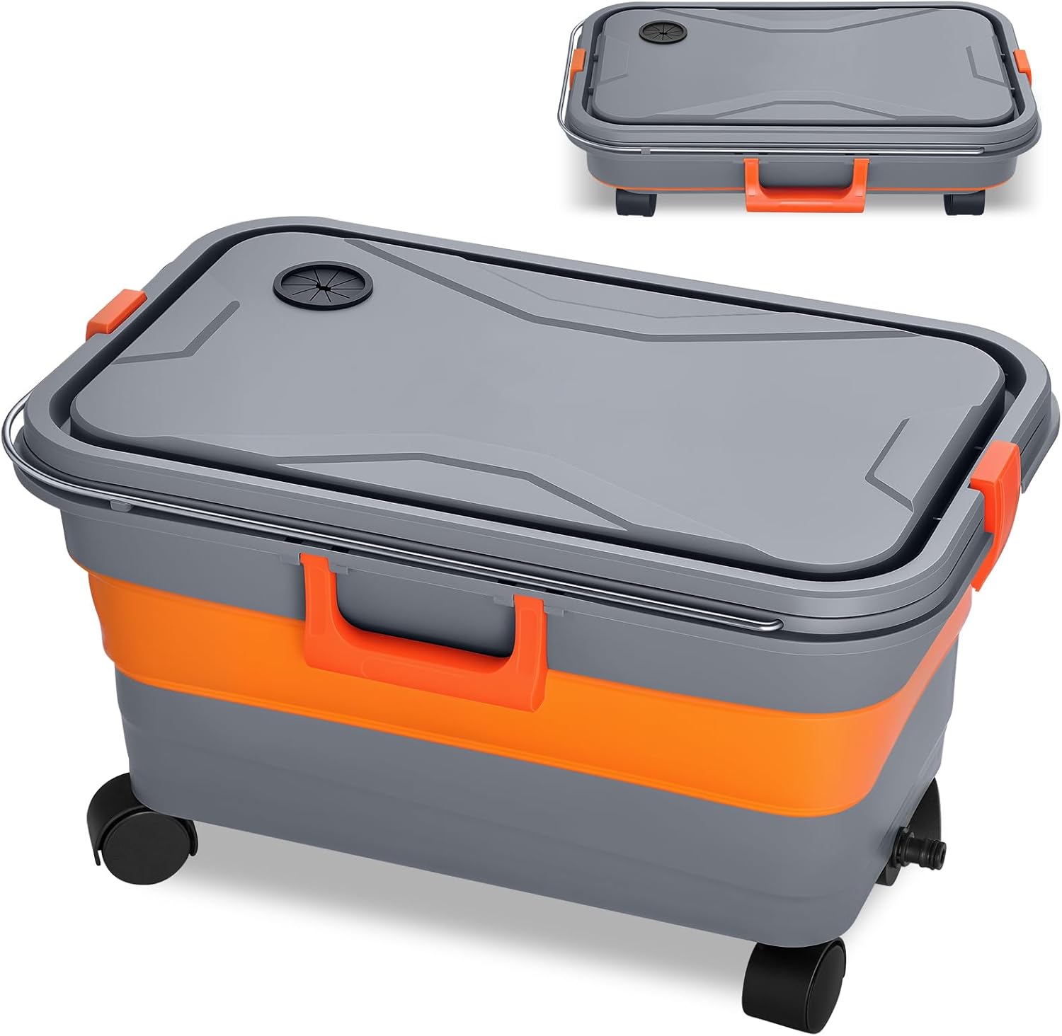 5.5Gal Wheeled Collapsible Car Wash Bucket
