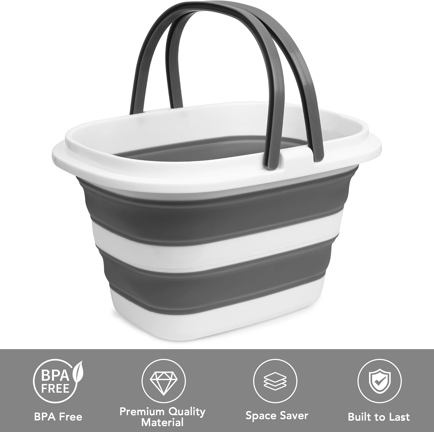 4.2Gal Collapsible Mop Bucket with Handle - Image 2