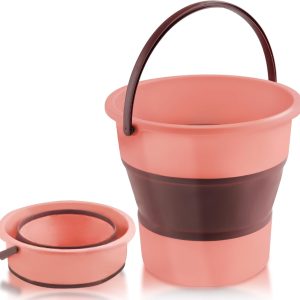 1.3Gal Pink Collapsible Bucket for Cleaning