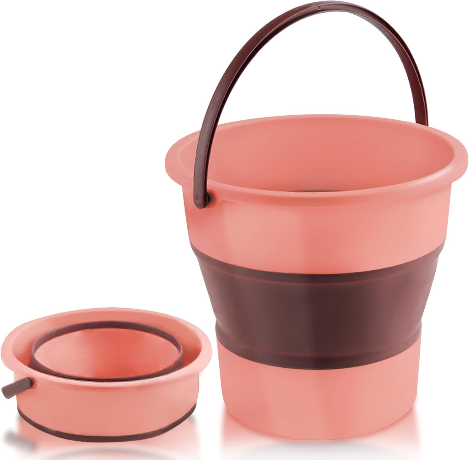 1.3Gal Pink Collapsible Bucket for Cleaning