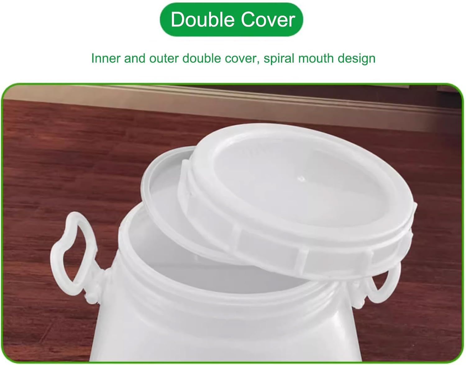 40L Food-Grade Plastic Water Barrel with Lid - Image 2