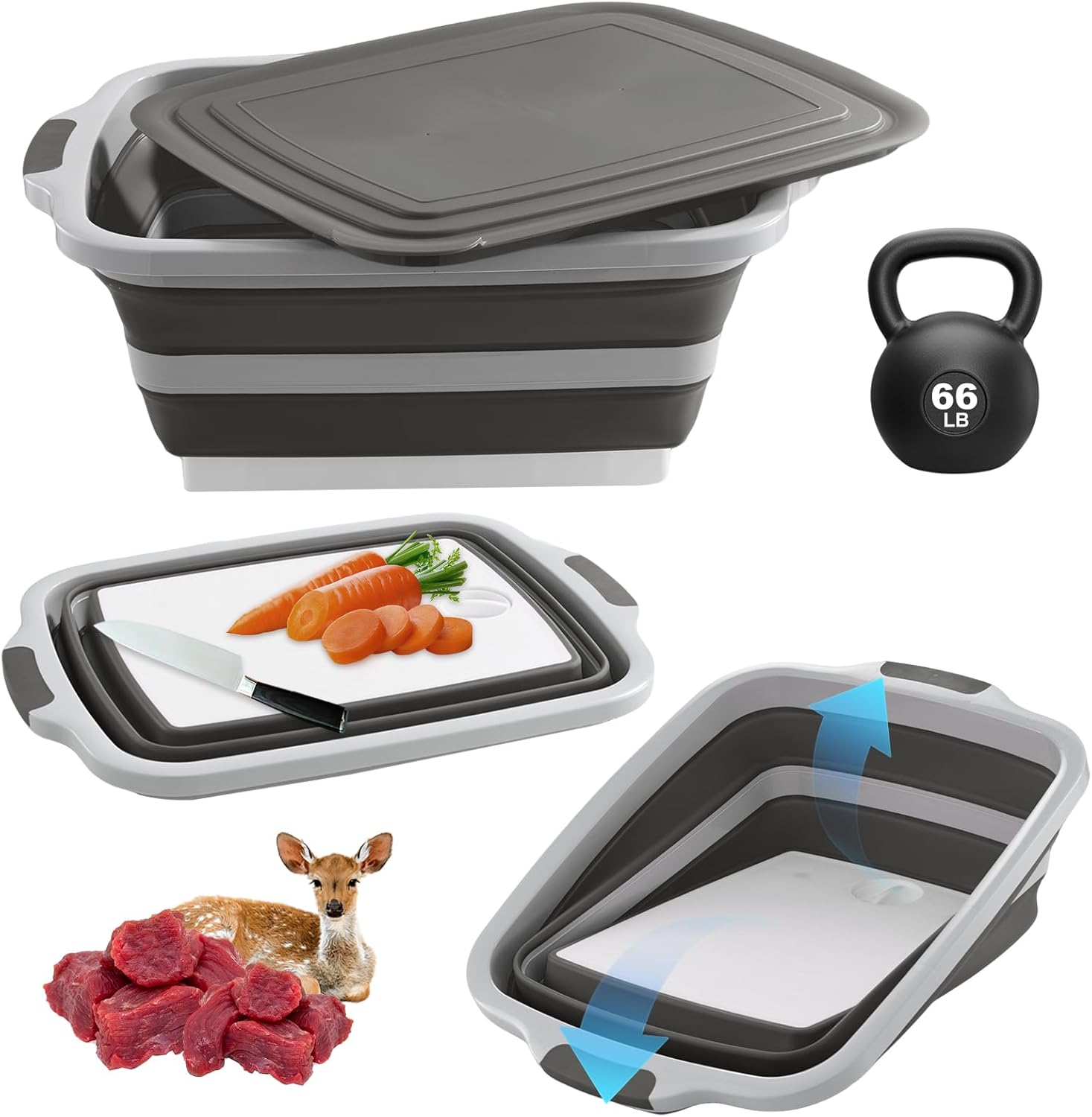 7.95Gal Collapsible Meat Marinating Tub