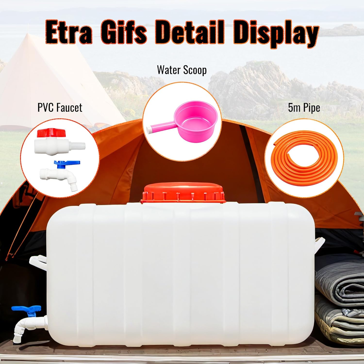 29Gal Rectangular White Water Storage Tank - Image 2